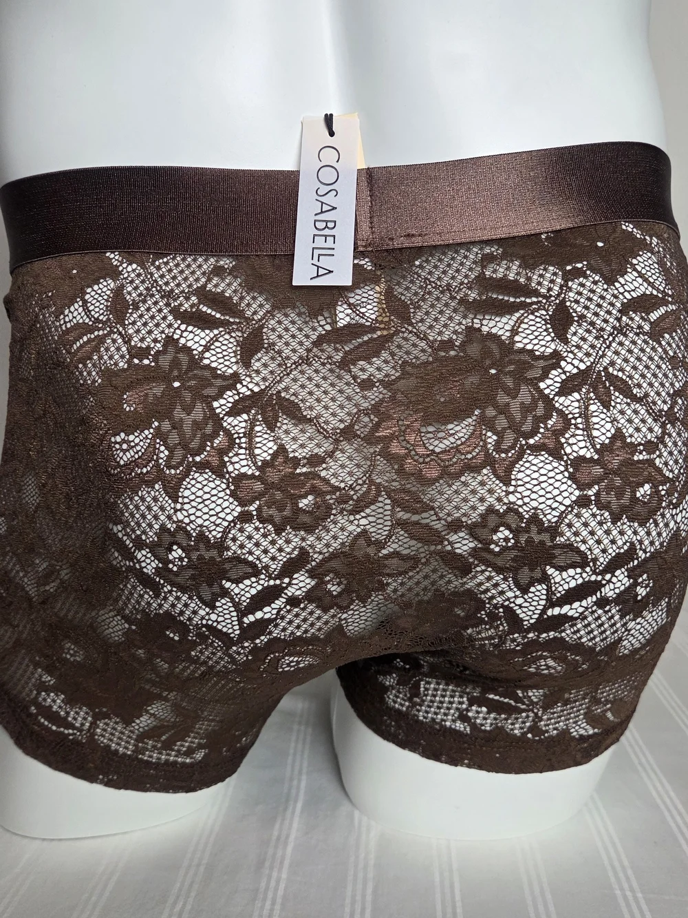 Cosabella Brown Lace Boxer Briefs